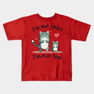 Pawsitively Fun Size: Cat Lover's Humorous Delight Kids T-Shirt